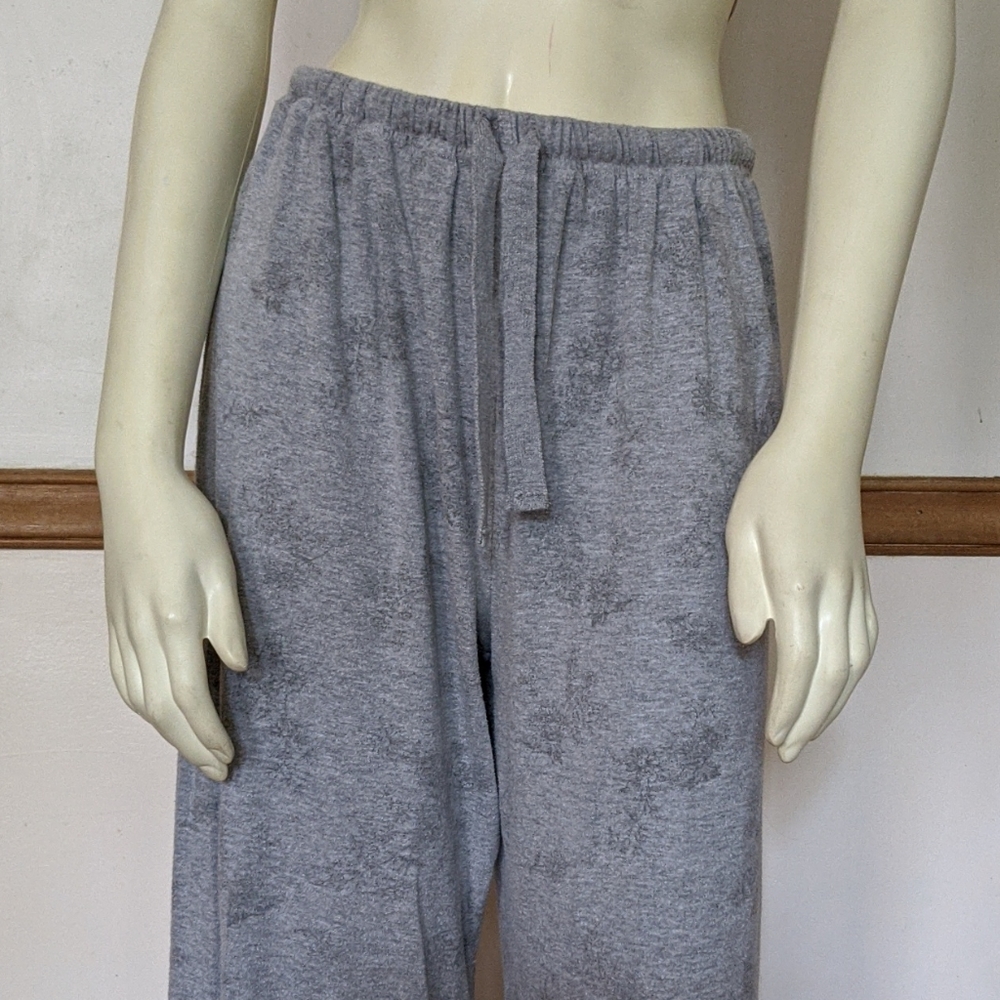 Gillian & O'Malley Gray, Black Floral Sleepwear S - Picture 2 of 6